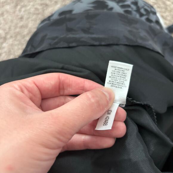 Vintage Y2k 100% Silk Express Babydoll Halter Top Sz 6 Black Gray Ombre 90s - Picture 8 of 11